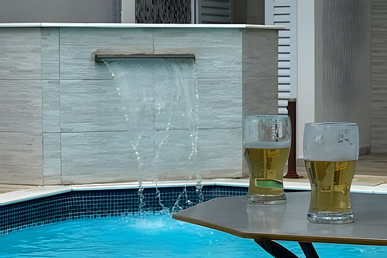 Casa 500m praia, Piscina, Churrasqueira, Wi-fi