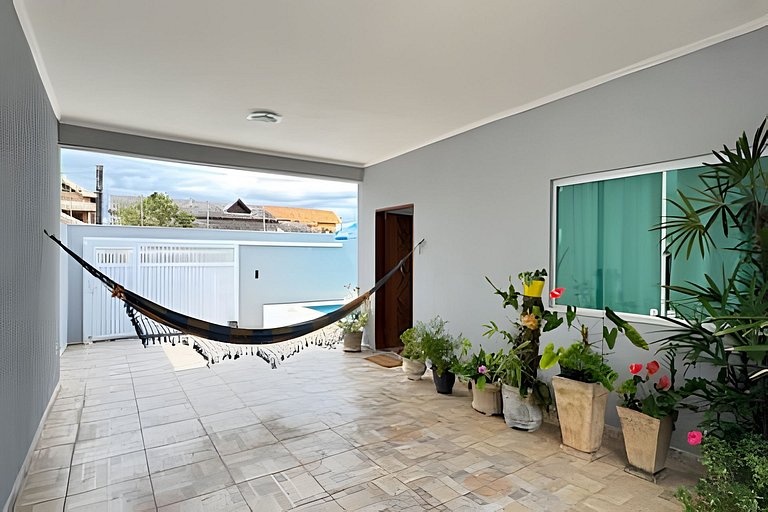 Casa 500m praia, Piscina, Churrasqueira, Wi-fi
