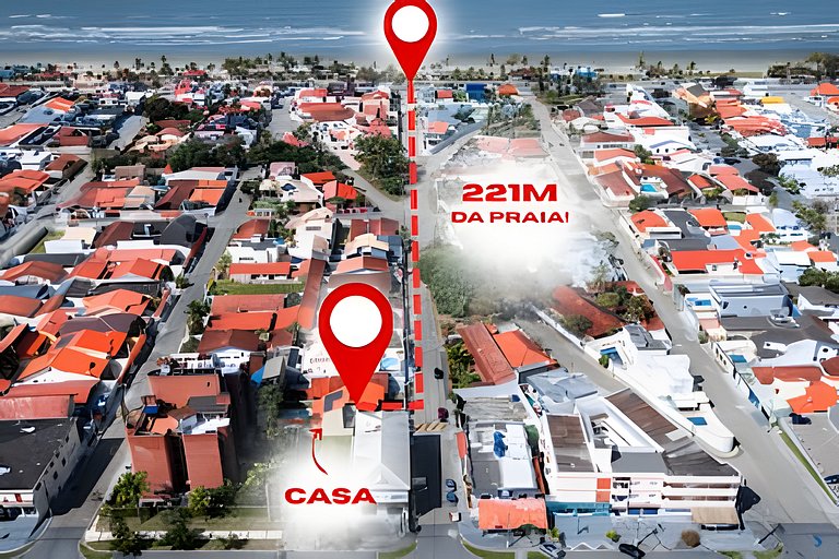 Piscina, Ar, Academia e Cervejeira — 220m da praia